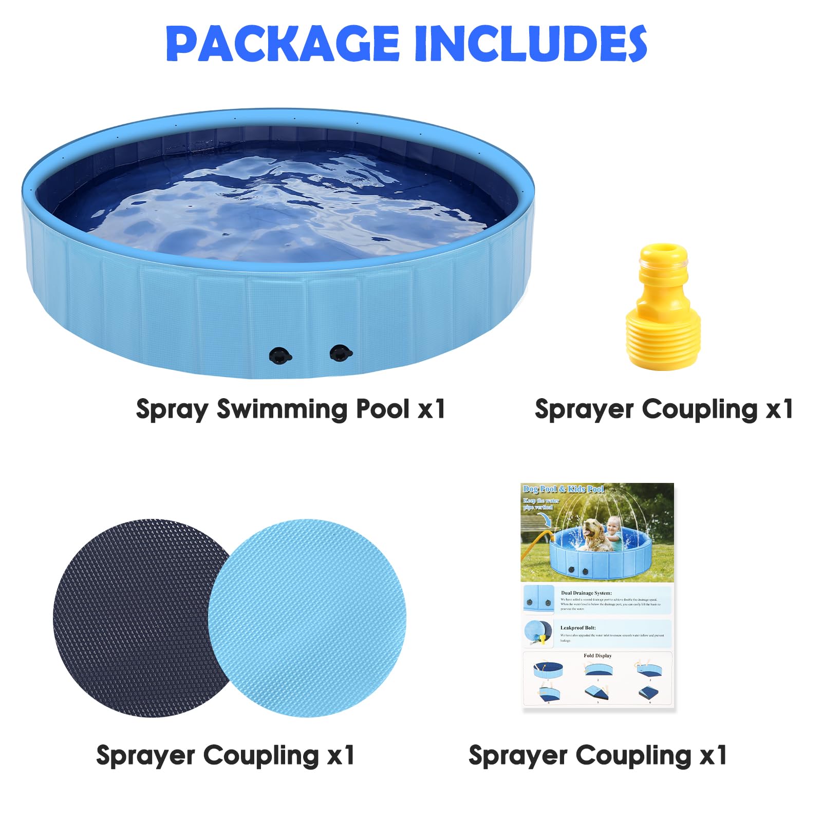 Eooqi Piscina 87 multiusos para juegos y baños al aire libre.