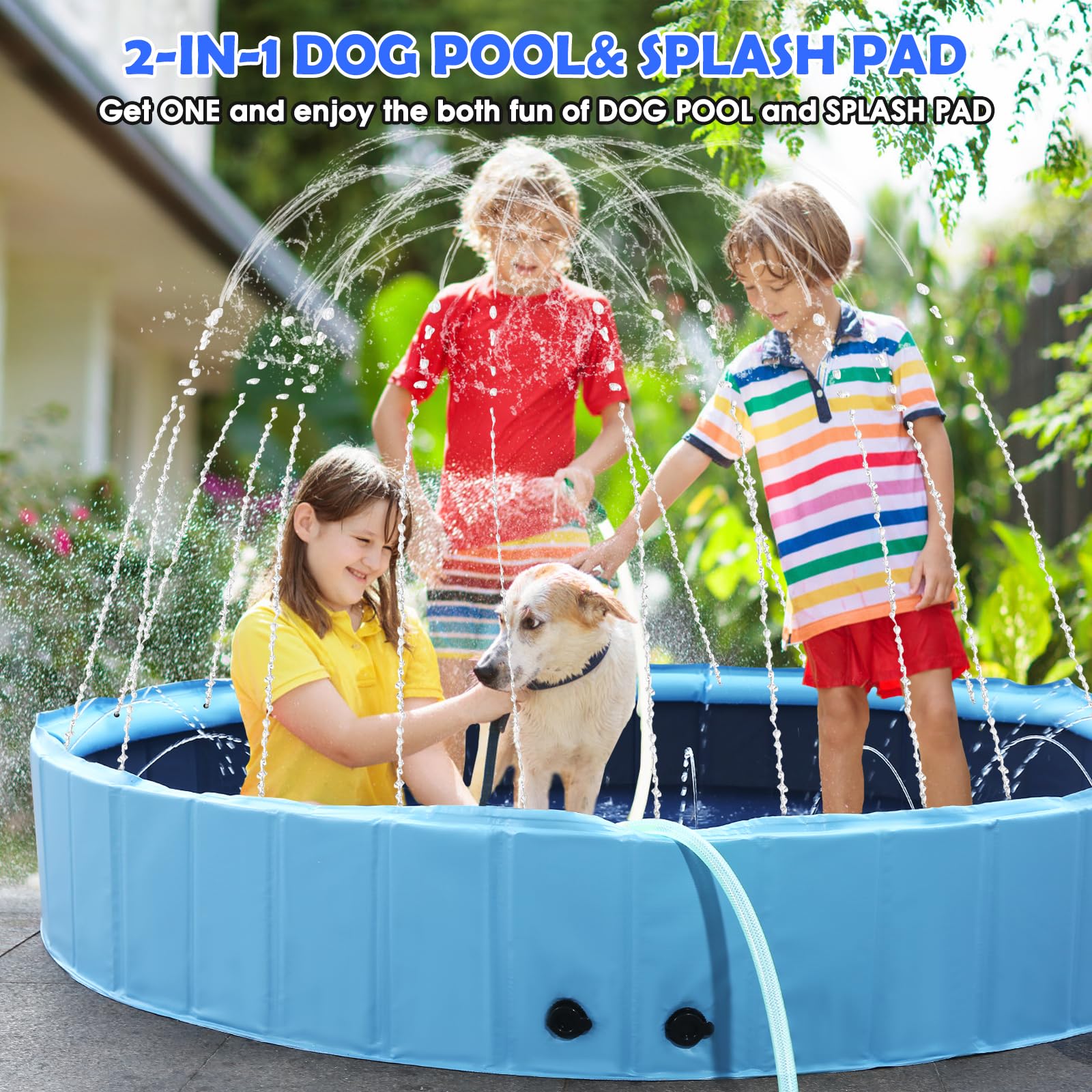 Eooqi Piscina 87 tamaño XXL para perros medianos.