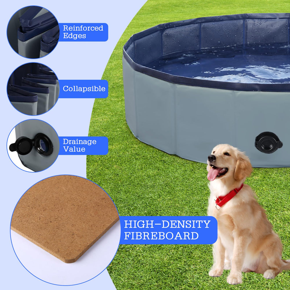 Piscina Eooqi para perro mediano, plegable, perfecta para refrescarse
