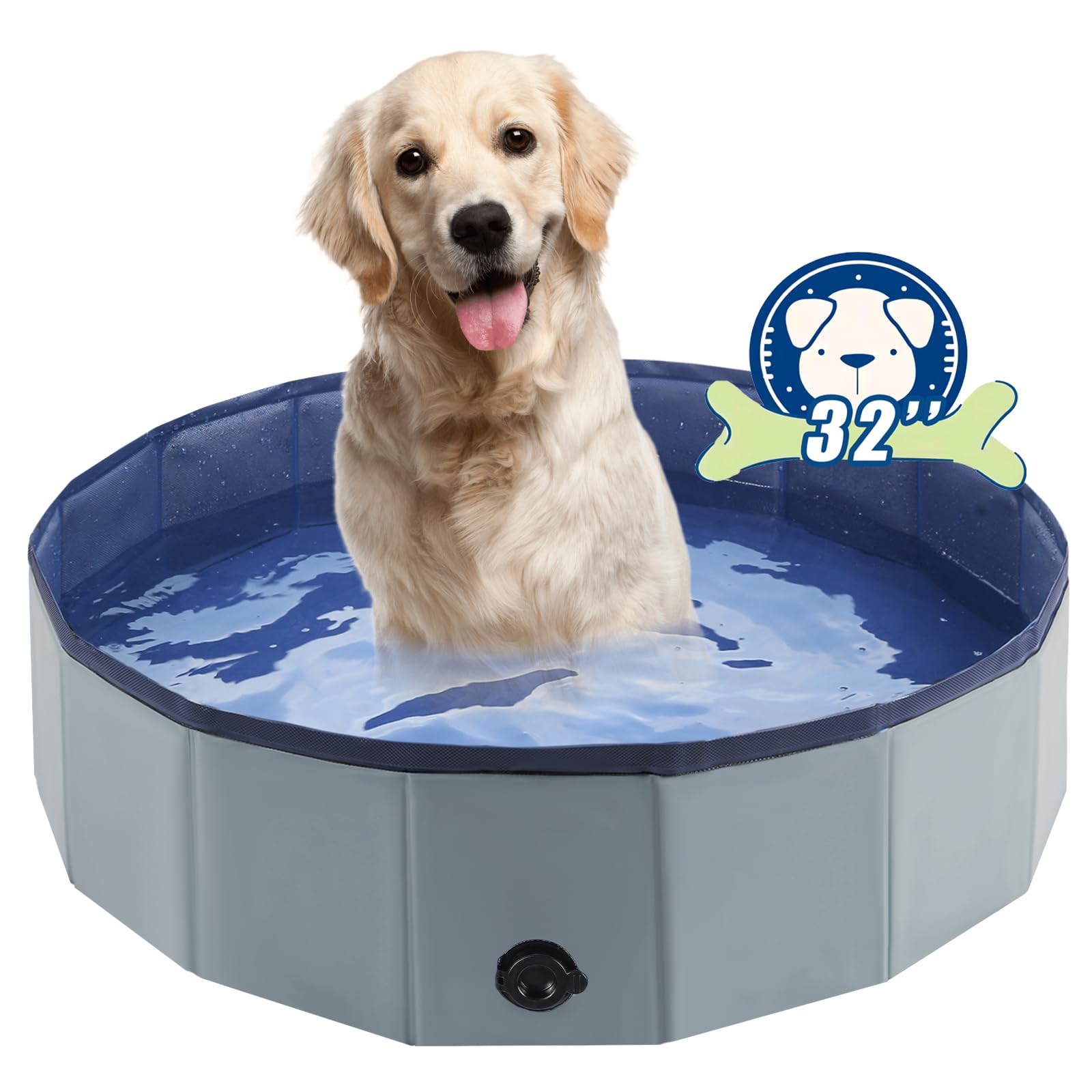 Piscina plegable Eooqi para perros, ideal para baño al aire libre y juego