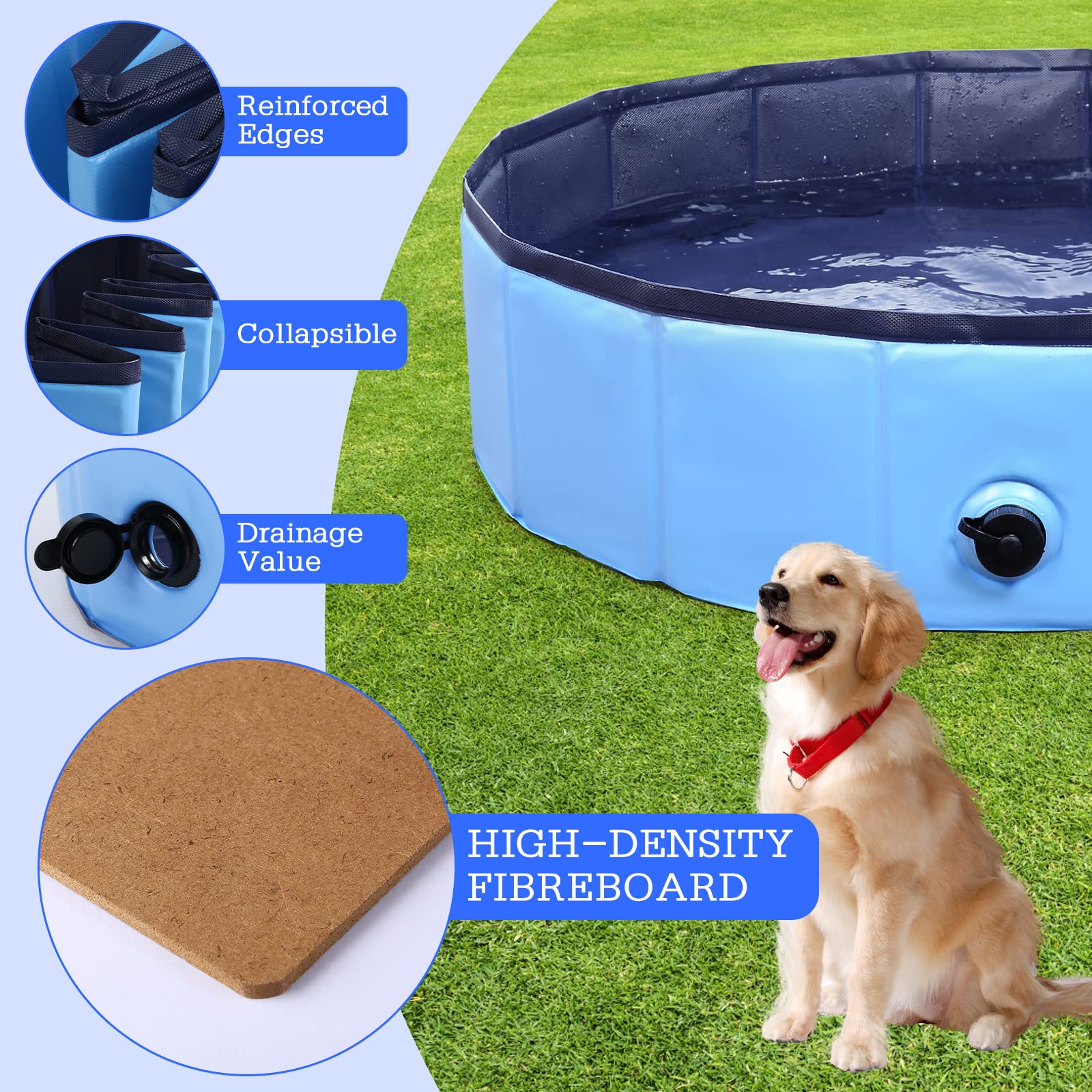 Detalle del drenaje de la piscina Eooqi para vaciado rápido.