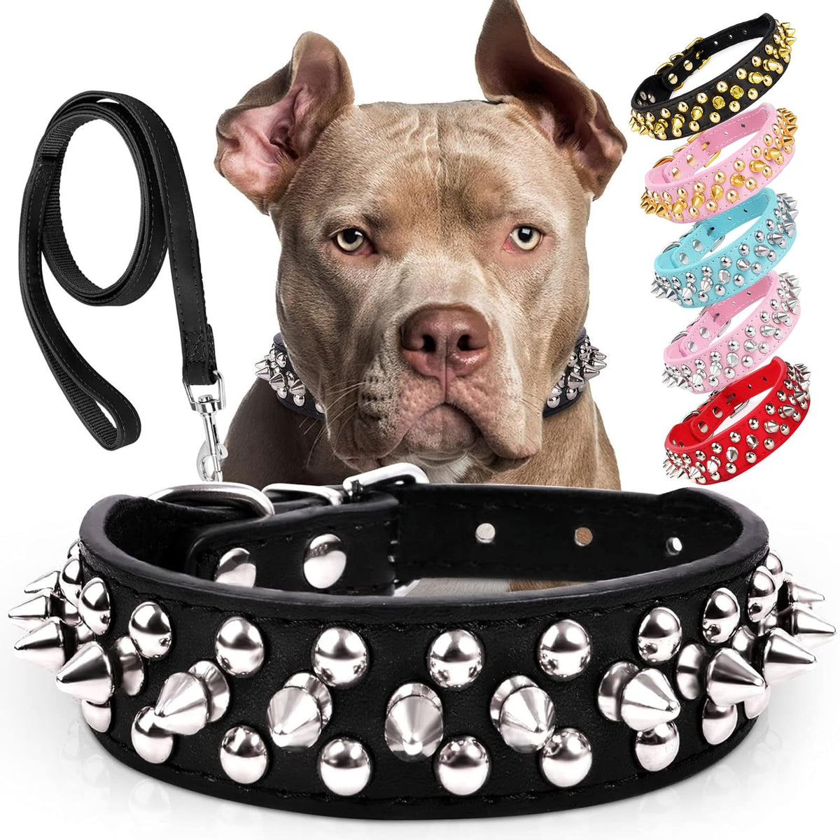 Collar Epesiri para perro mediano con correa incluida, cómodo y versátil.
