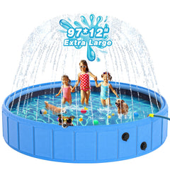 Piscina EPN grande y plegable para perros, ideal para exteriores.