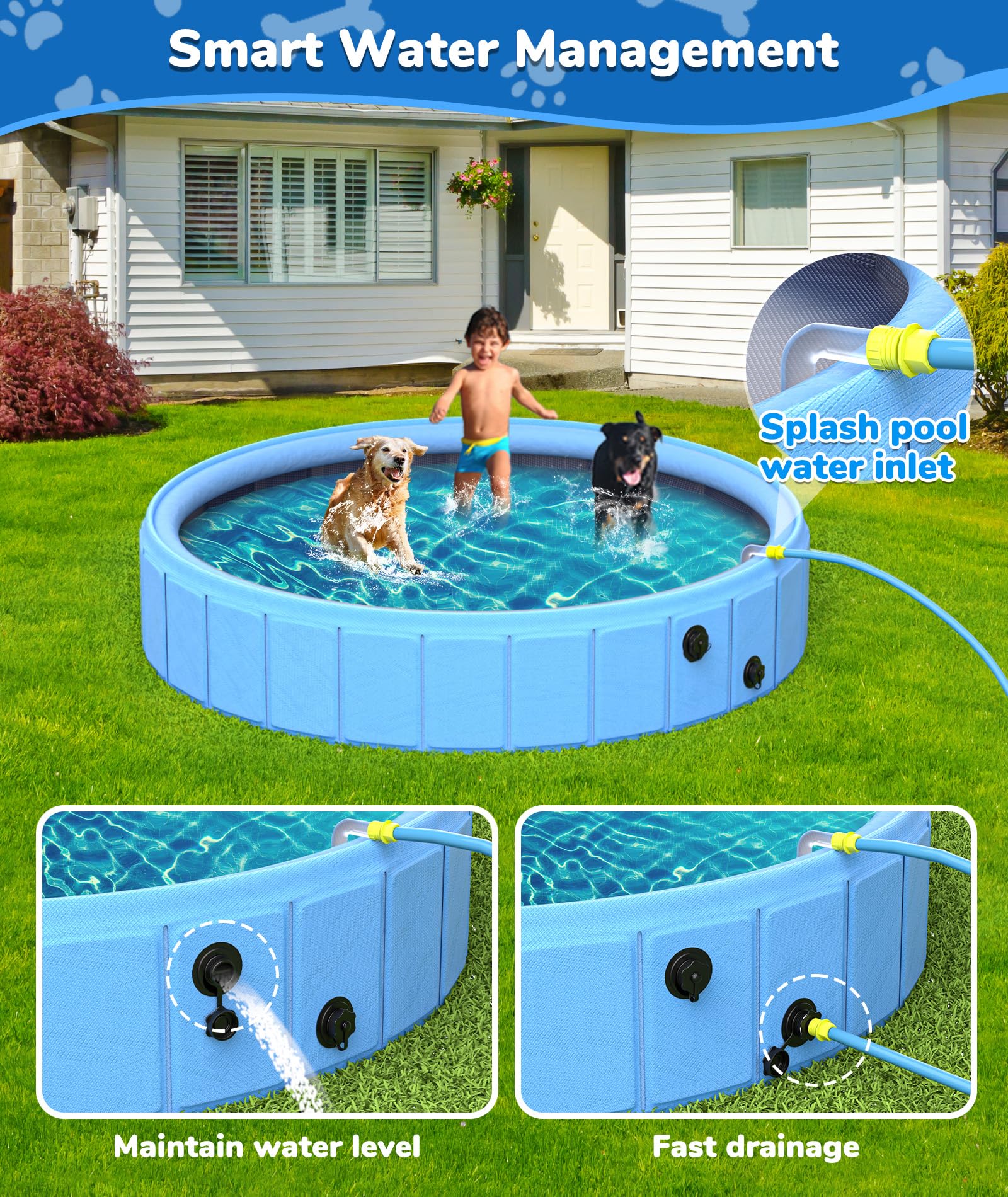 Piscina EPN plegable en formato compacto, fácil almacenamiento