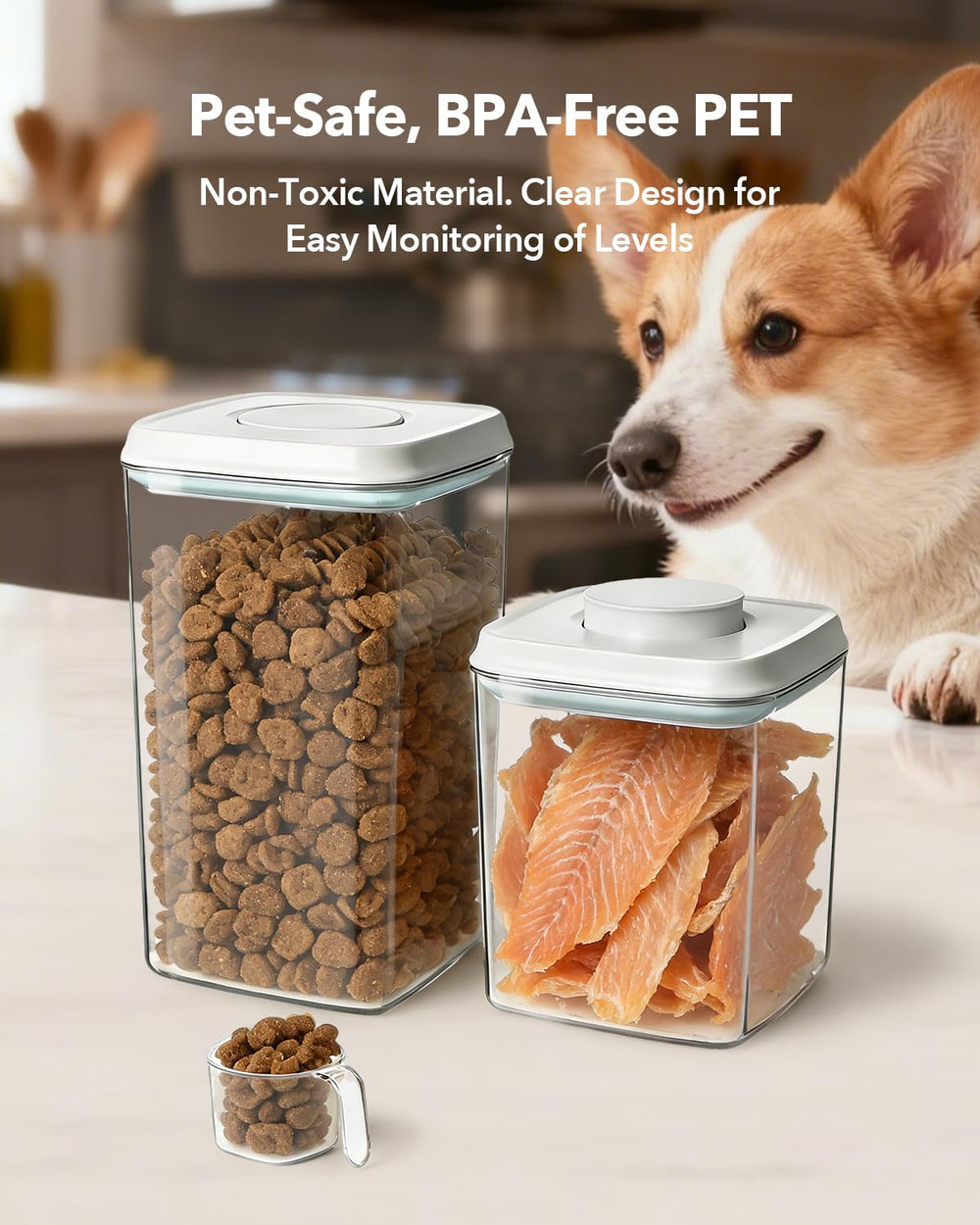 EQI sellado hermético de contenedor de comida para mascotas, protección contra humedad