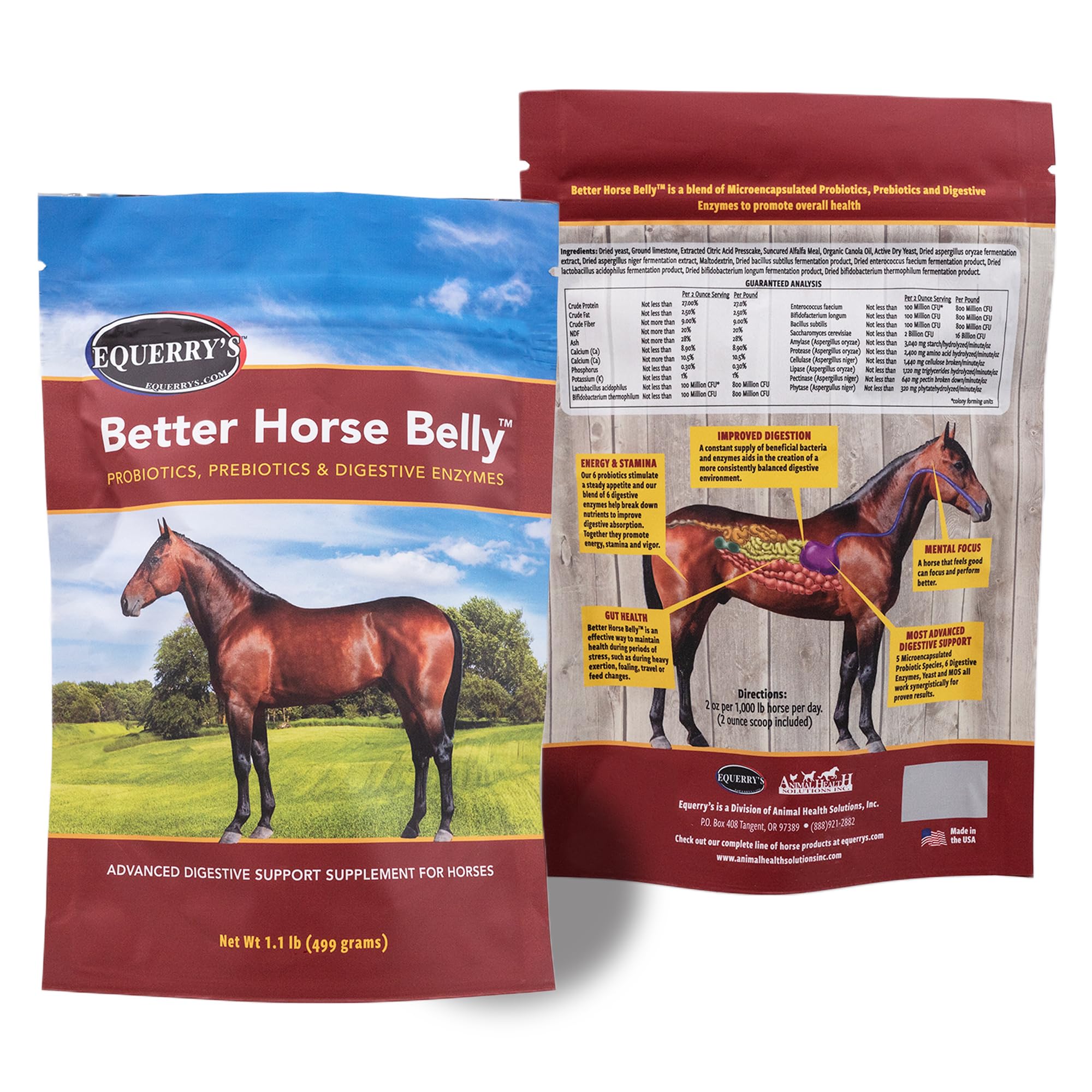 Equerry's Better Horse Belly: vertido en alimento para apoyar la digestión del caballo