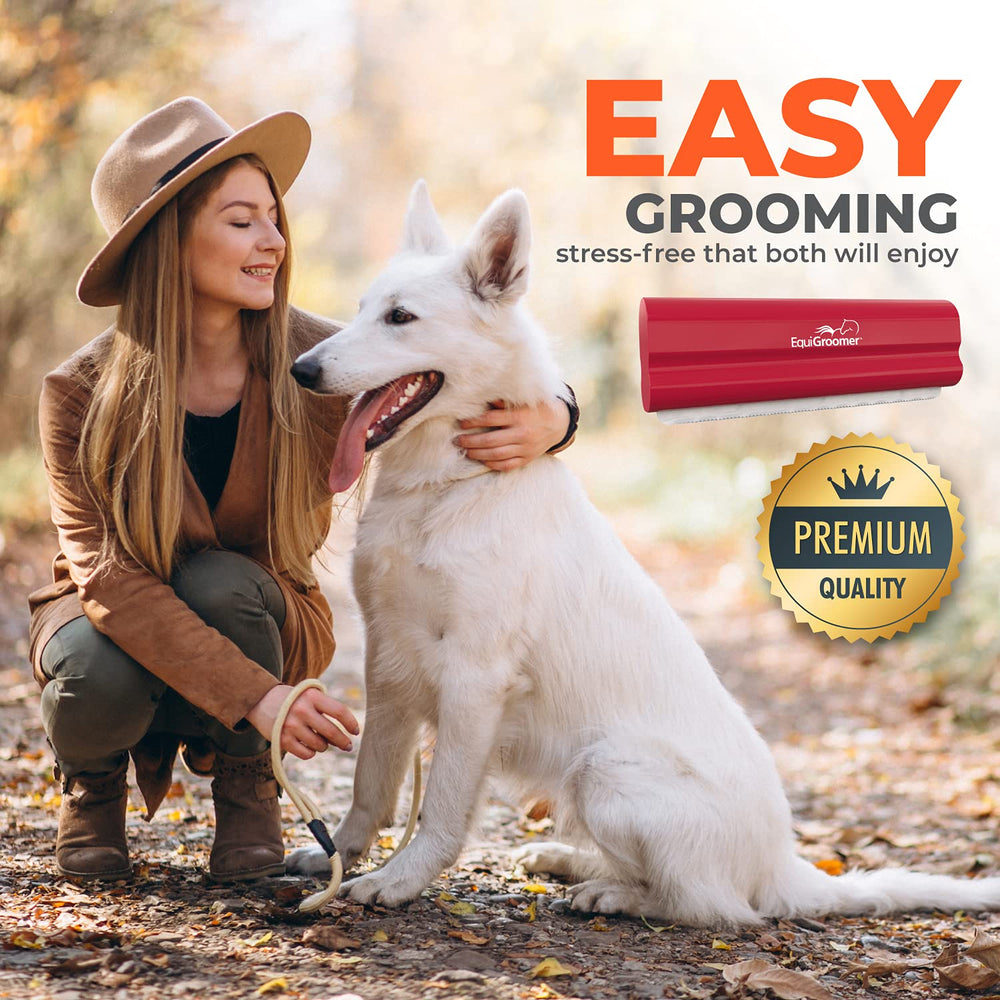 EquiGroomer EasyGroomer cepillo rojo versátil para perros, gatos y caballos