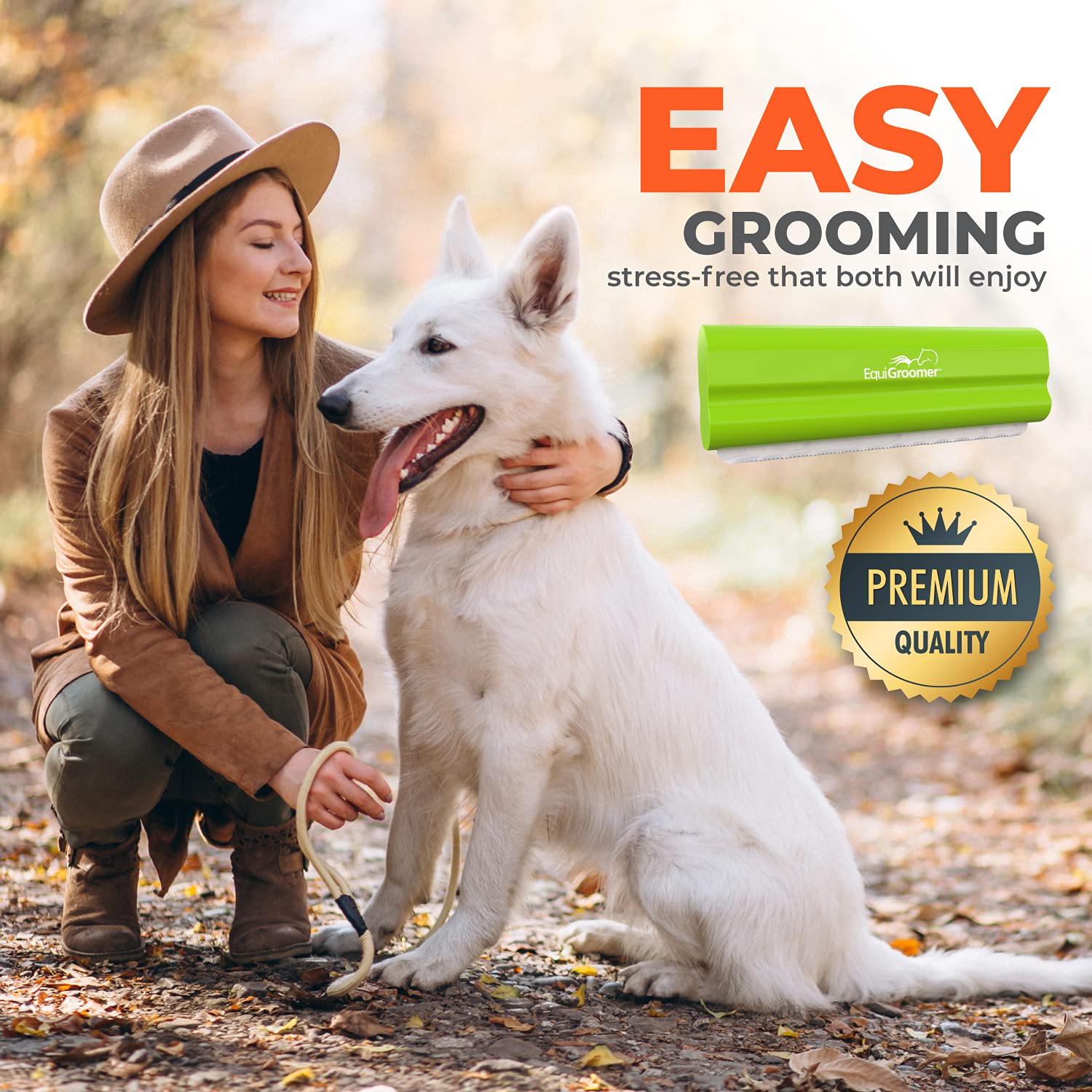 EquiGroomer EasyGroomer cuidado duradero en casa, herramienta confiable para reducir la muda.