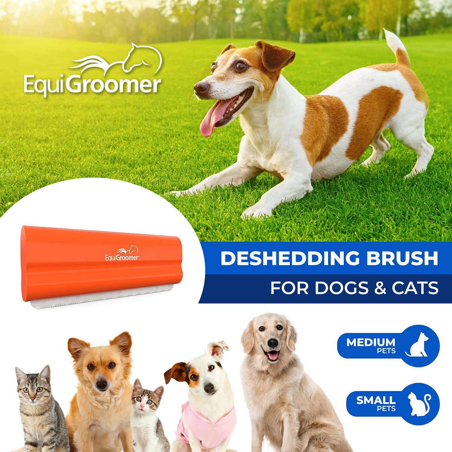 Cepillo EquiGroomer para gatos reduce pelo suelto