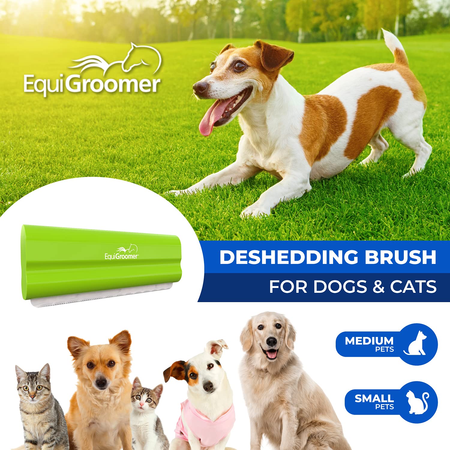 EquiGroomer EasyGroomer deslanado pelo largo, ayuda a reducir el pelo suelto.