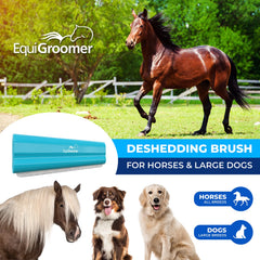 EquiGroomer: mango ergonómico de madera para un cepillado cómodo.