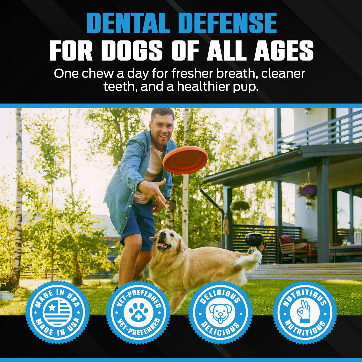 Equinety K10 Dental Chews, aliento-fresco, gracias a menta y perejil, ideal para uso diario.