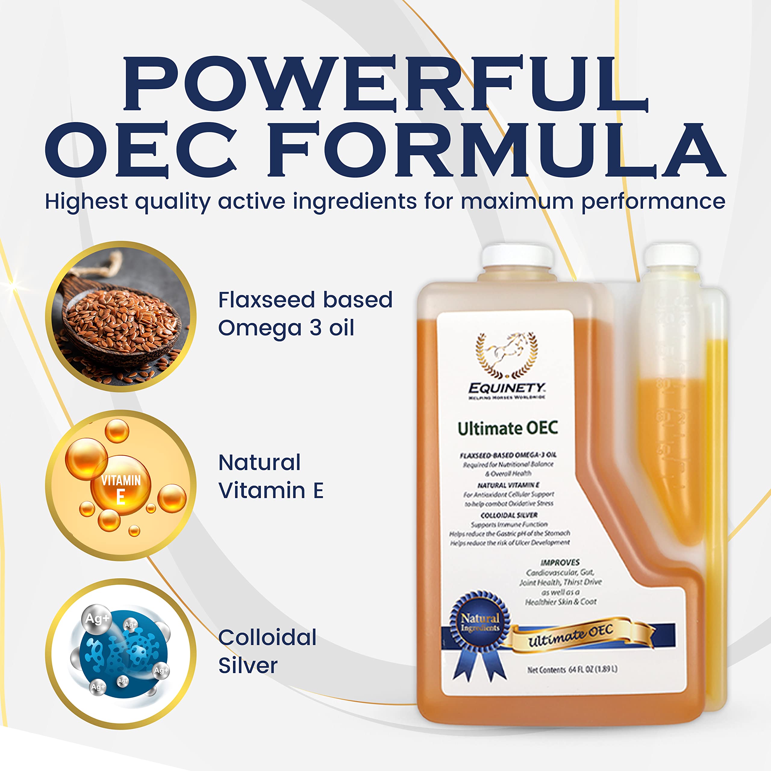 Equinety Ultimate OEC omega3: apoyo a articulaciones y piel con ingredientes de calidad.