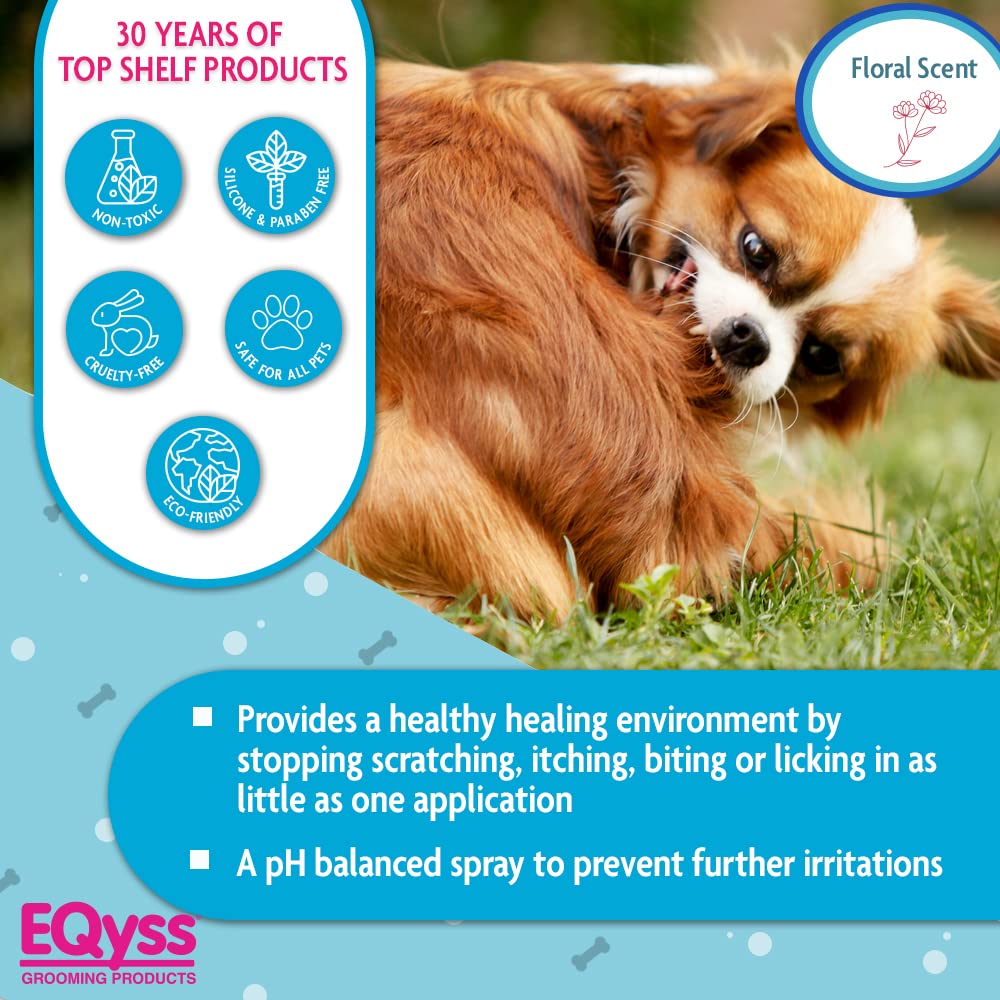 Eqyss Micro-Tek Pet Itch Relief Spray, fórmula suave para todas las razas.