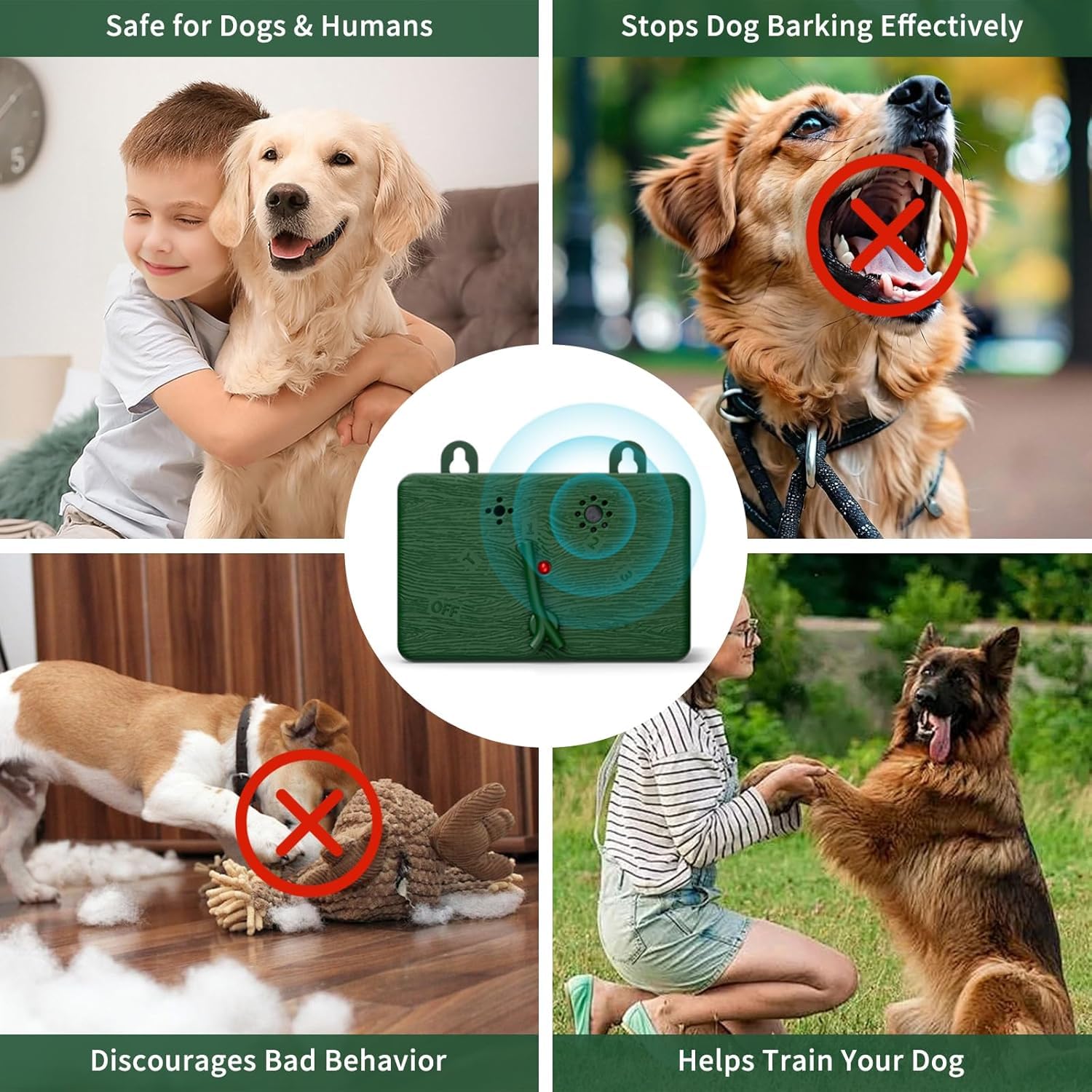 ERDFCV 3 niveles de frecuencia para perros pequeños, medianos y grandes.