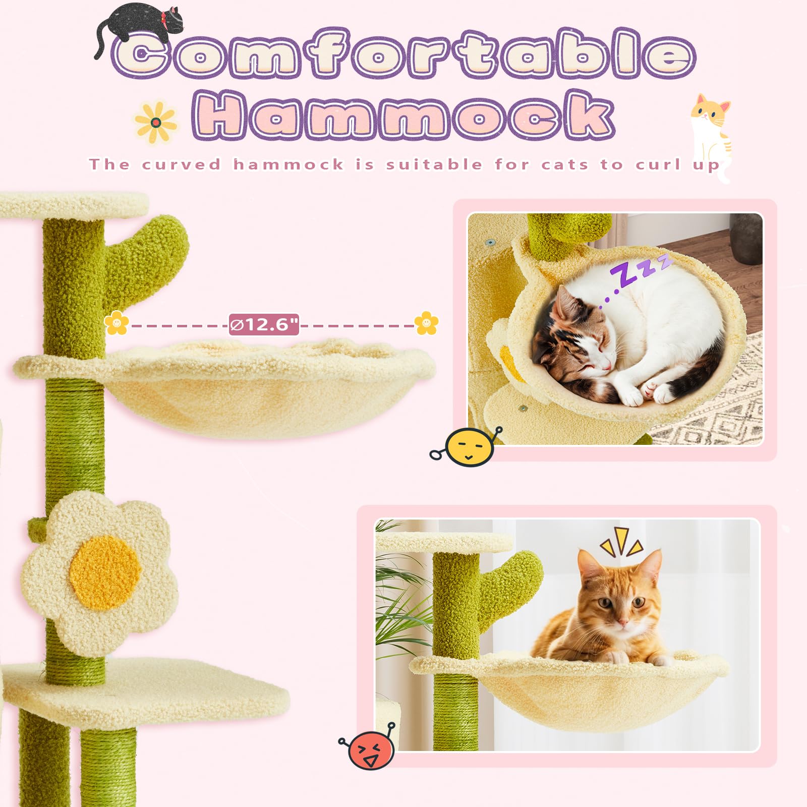 Erinnyees hamaca-blanda-gato: zona suave para acurrucarse