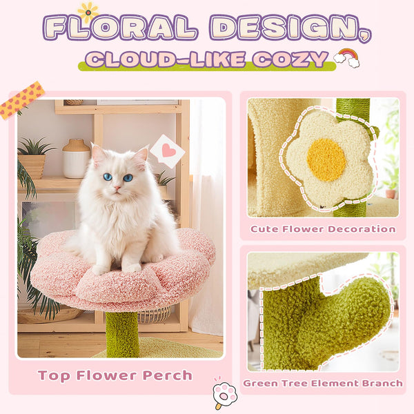 Erinnyees plataforma-flor-gato: diseño floral que atrae gatitos para juego