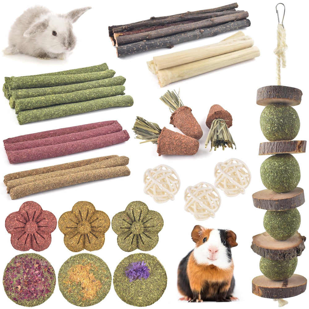 ERKOON Bunny Toys Palitos heno Timothy: fomentan masticación natural para conejos.