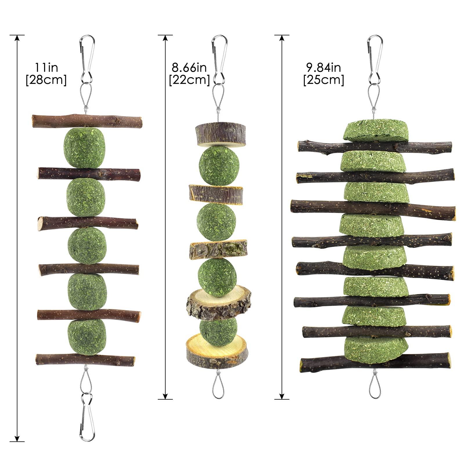 ERKOON Juguete masticable para conejos, esfera de heno timoteo con aroma natural.