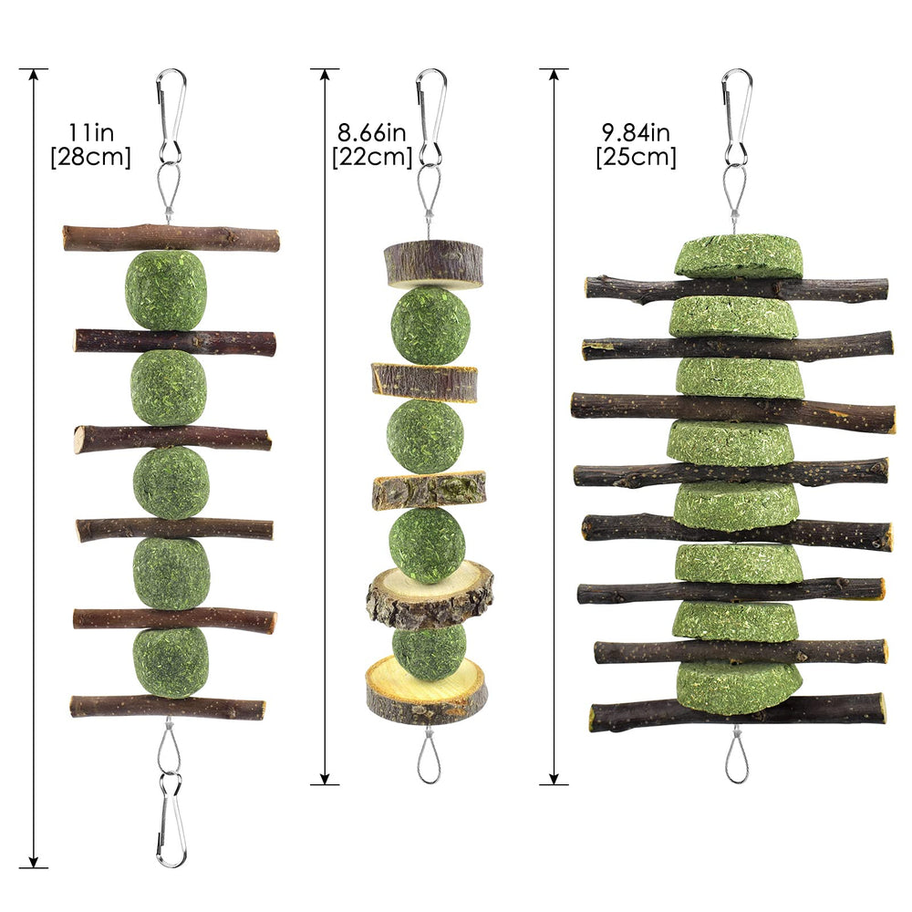 ERKOON Juguete masticable para conejos, esfera de heno timoteo con aroma natural.