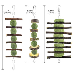 ERKOON Juguete masticable para conejos, esfera de heno timoteo con aroma natural.