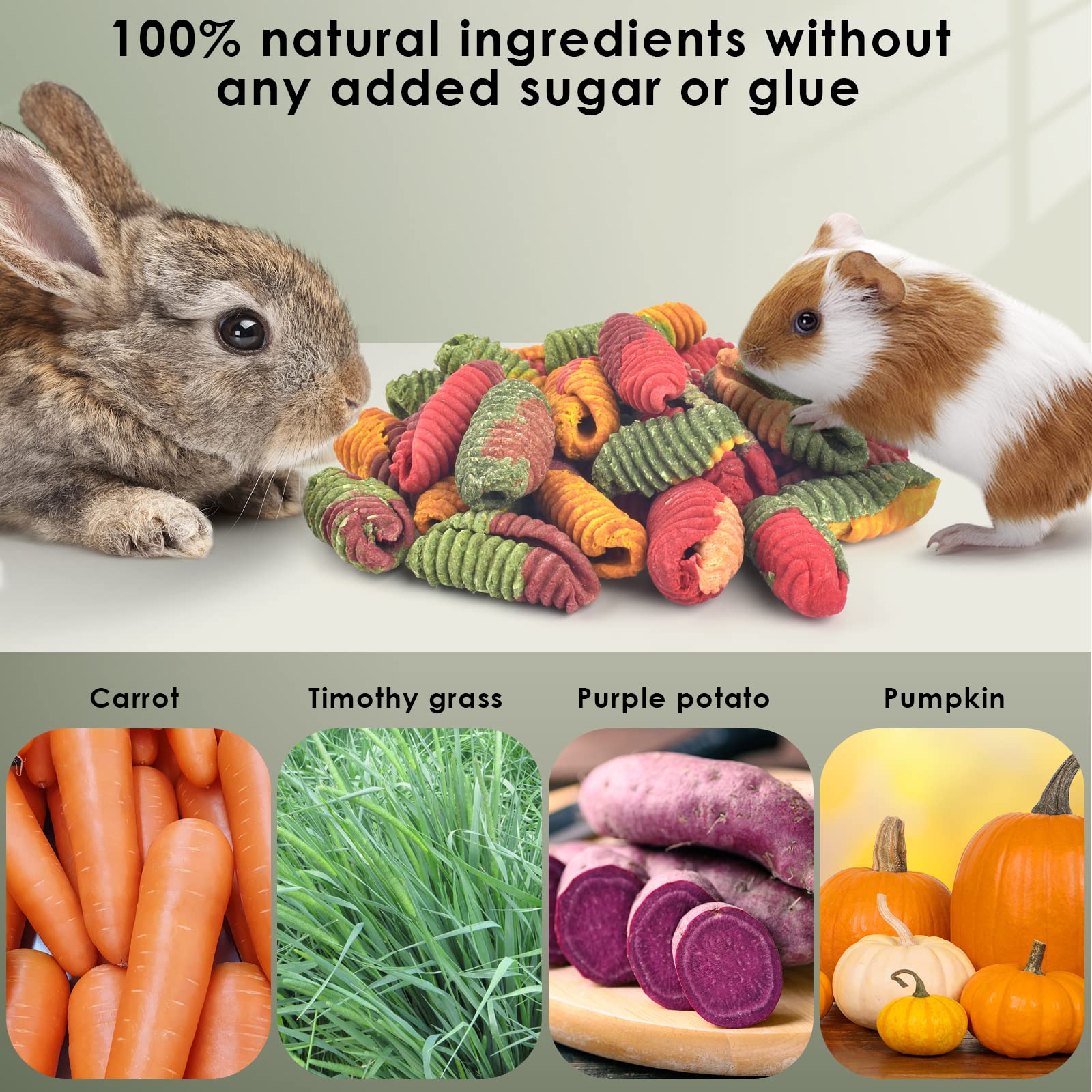 ERKOON Masticables para dientes de animales pequeños, ayudan a controlar el desgaste dental.