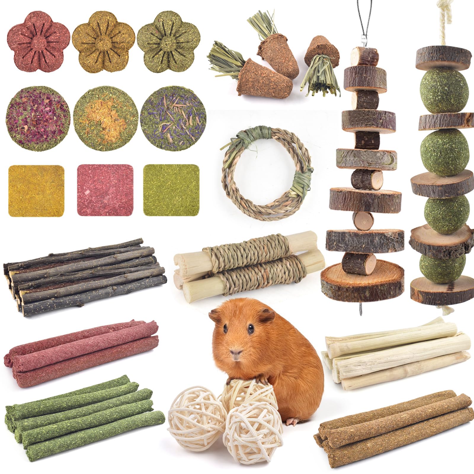 ERKOON palitos heno Timothy para conejo, entretenimiento y masticación natural.
