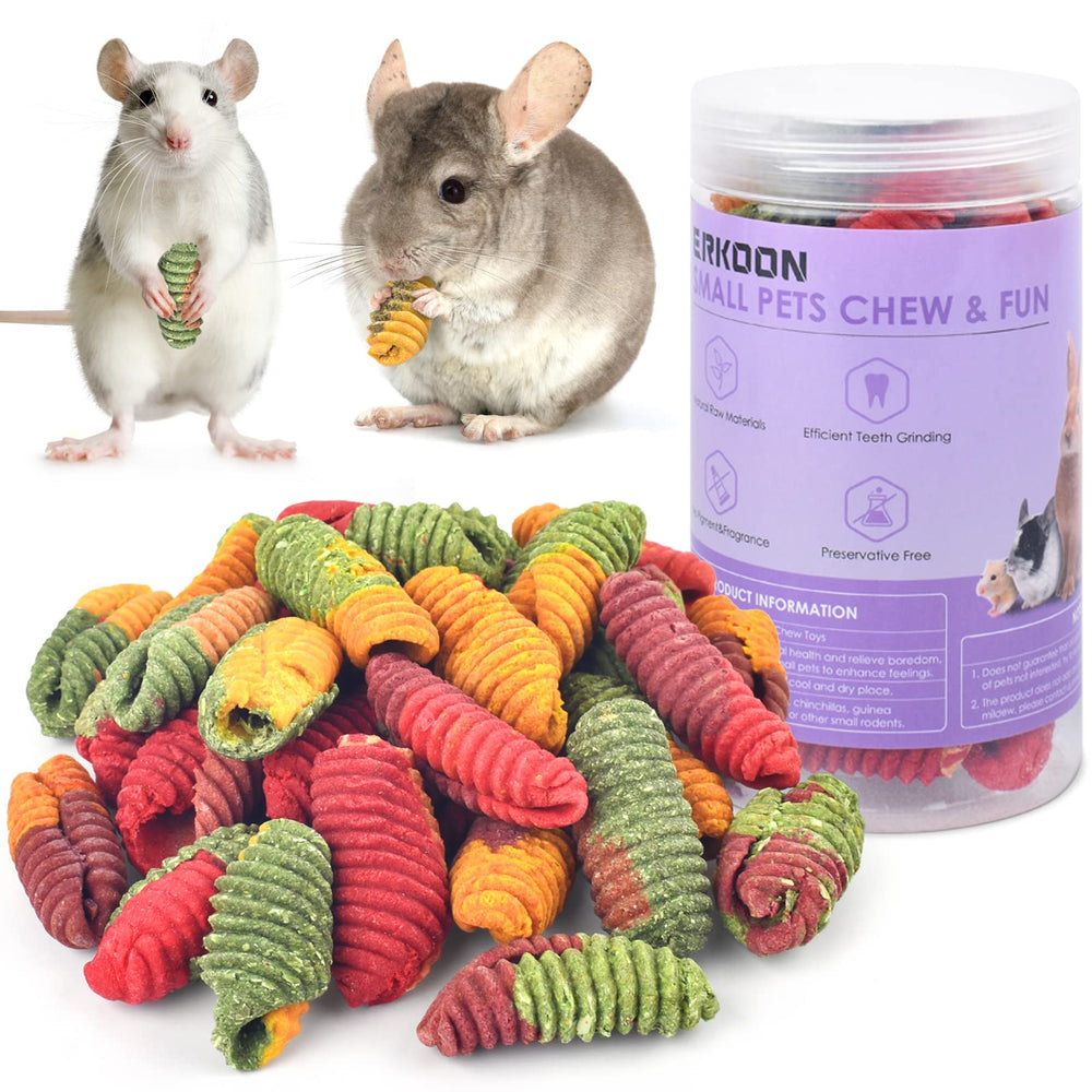 ERKOON Premios naturales para conejos y animales pequeños, ideales para premiar y estimular curiosidad.