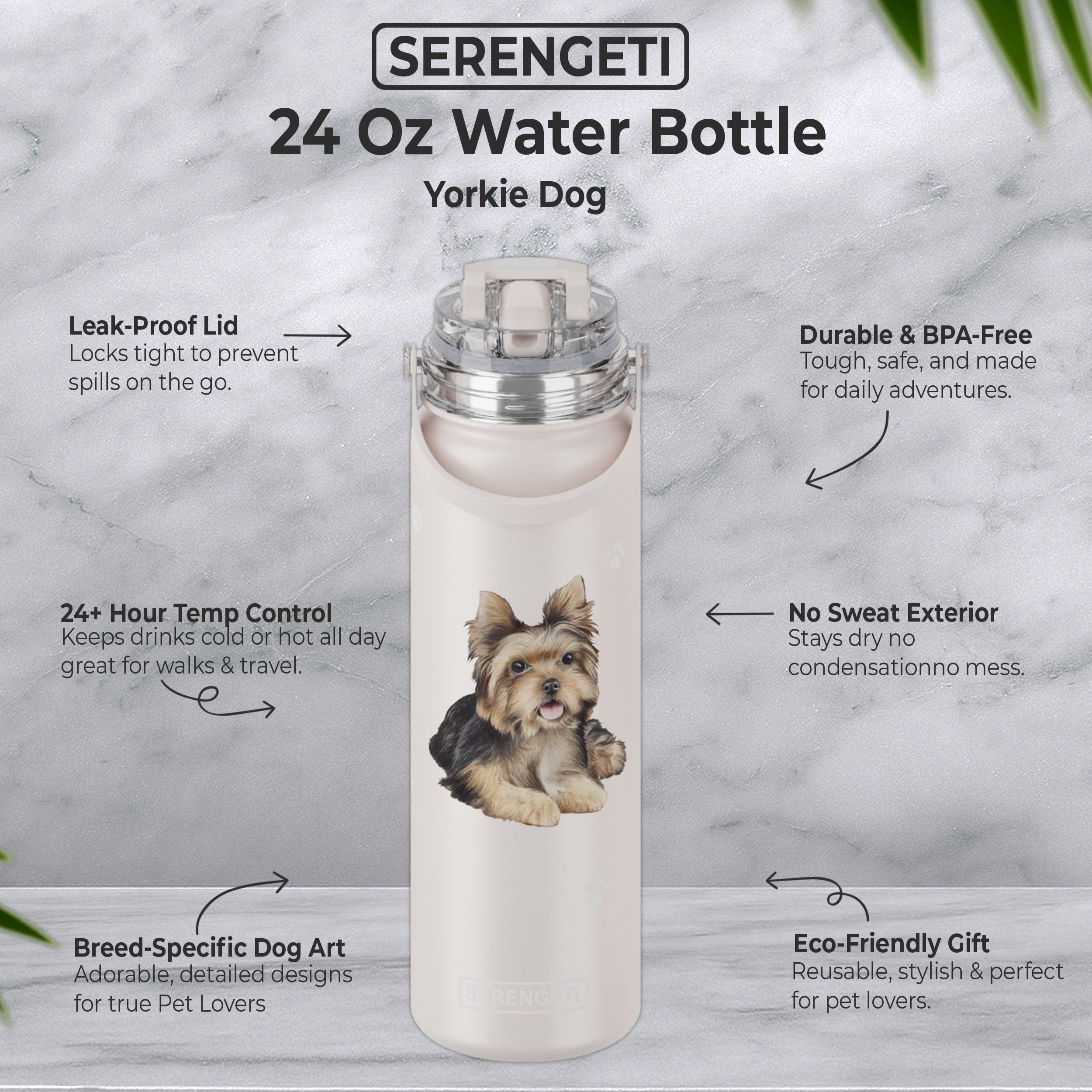Serengeti de E&S Pets con aislamiento doble mantiene bebidas frías o calientes por más tiempo.
