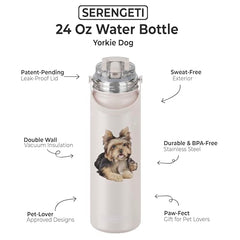 Serengeti de E&S Pets con tapa a prueba de derrames y pajita para beber sin goteos.
