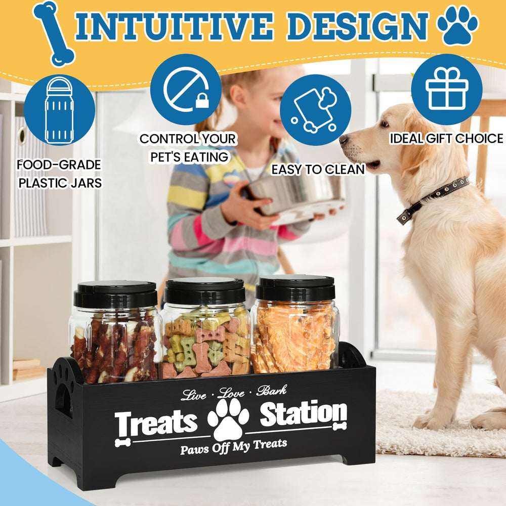 Esbainia: organizador de alimentos para mascotas en madera.