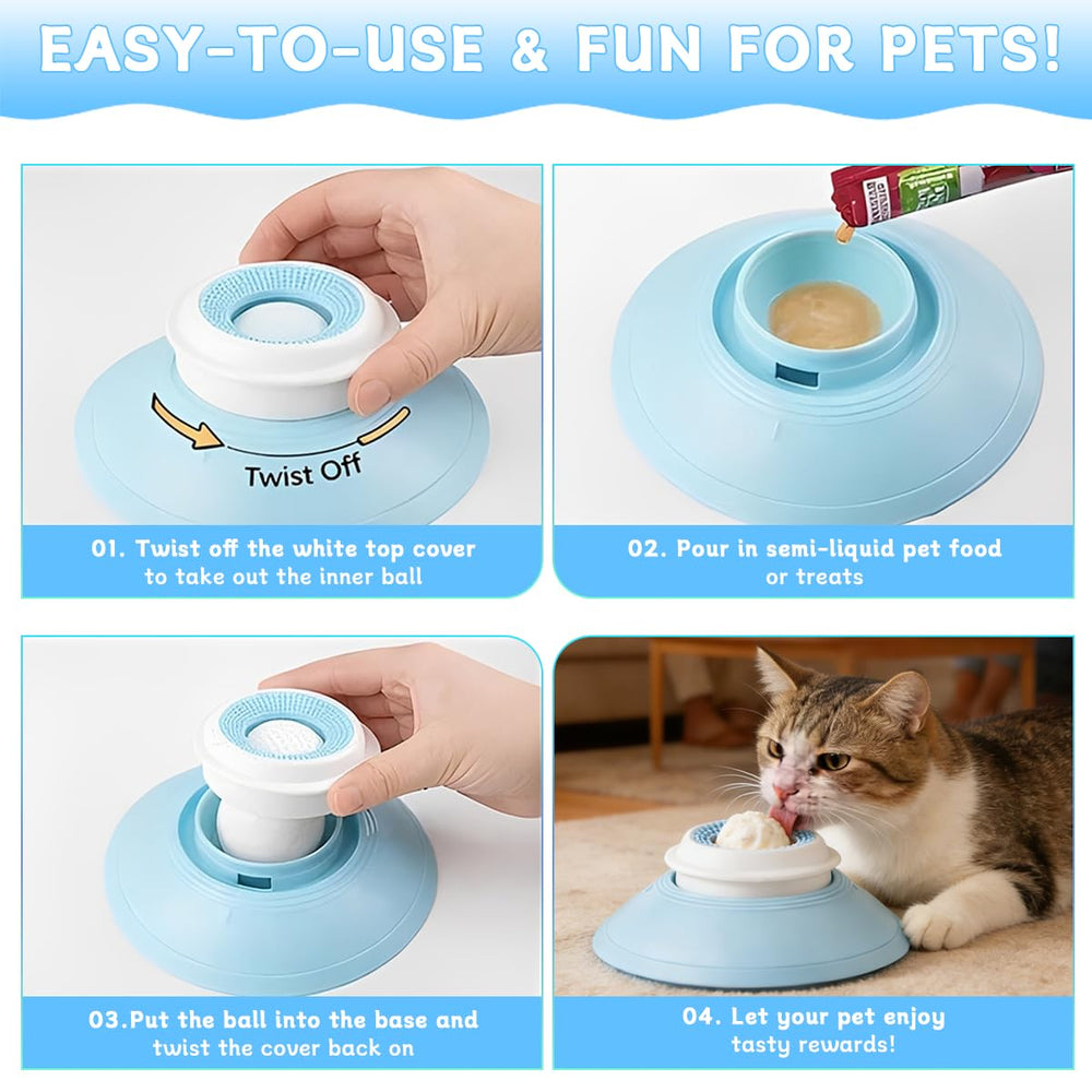 Juguete de enriquecimiento suave para perros y gatos con la esfera lamer.
