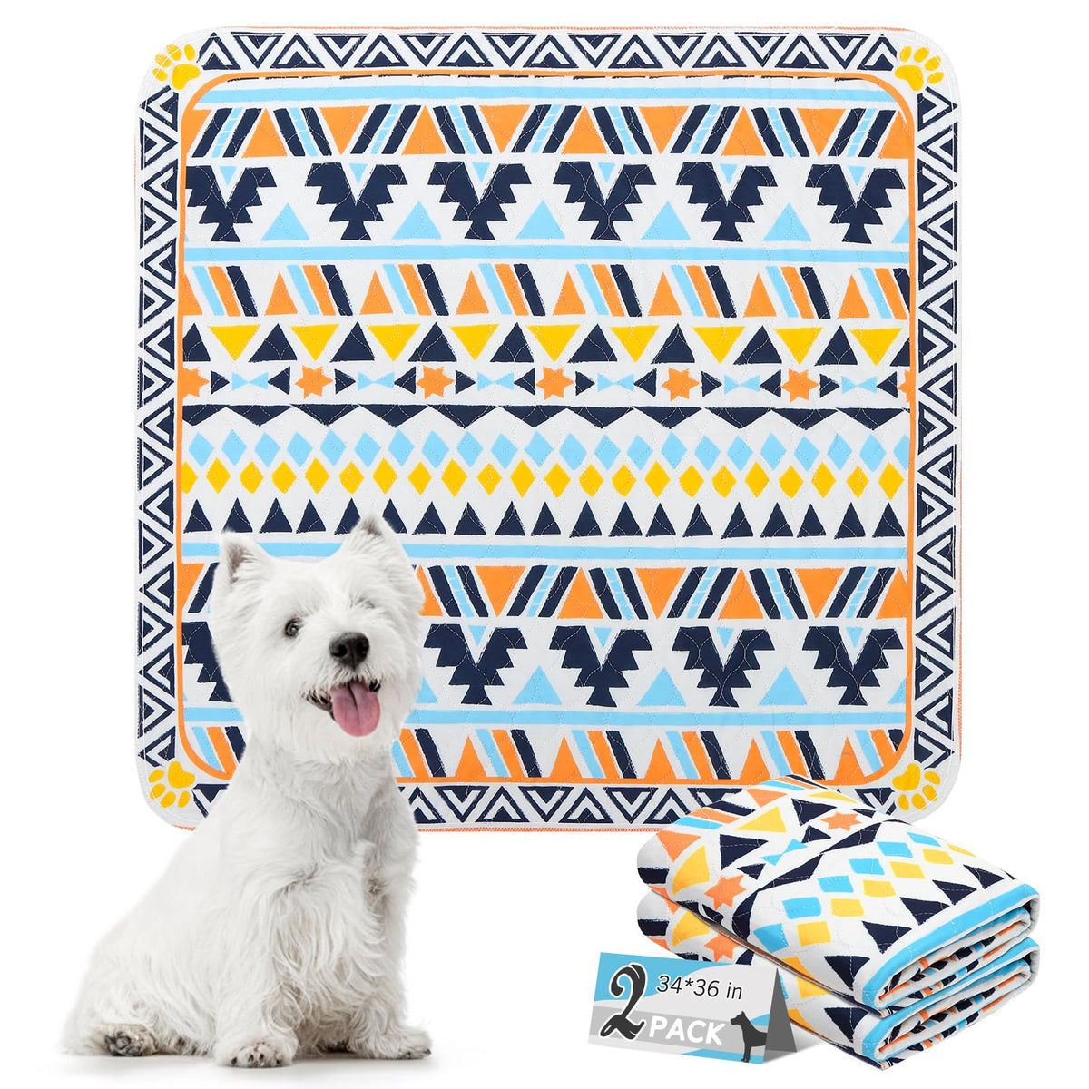 ESGPET almohadilla lavable para perro 34x36, protección duradera y reutilizable para entrenamiento diario.