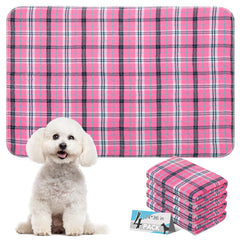 Almohadilla lavable ESGPET rosa a cuadros para entrenamiento suave.