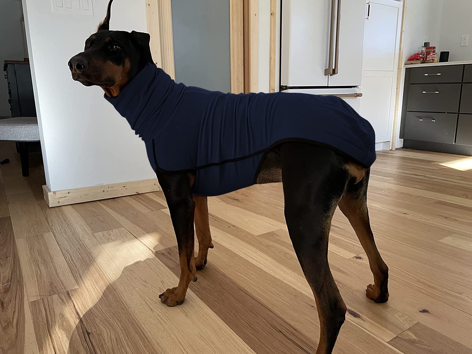 Esobo abrigo para perro con forro polar, apertura trasera para ponérselo fácilmente