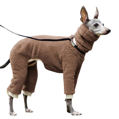 Esobo chaqueta de invierno para perro, vista frontal, mantiene el cuello y torso abrigados.