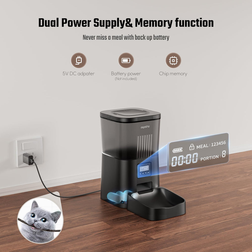 Fuente de energía dual de Espelho para no perder comidas.