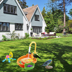 ESSGUO Fuente de baño para aves con flujo circular beneficioso