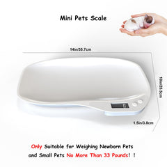 ESSGUO balanza digital para cachorros y gatitos, lectura rápida y precisa.