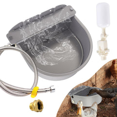 Essilnn dispensador de agua automático en acero inoxidable, ideal para mascotas y ganado.
