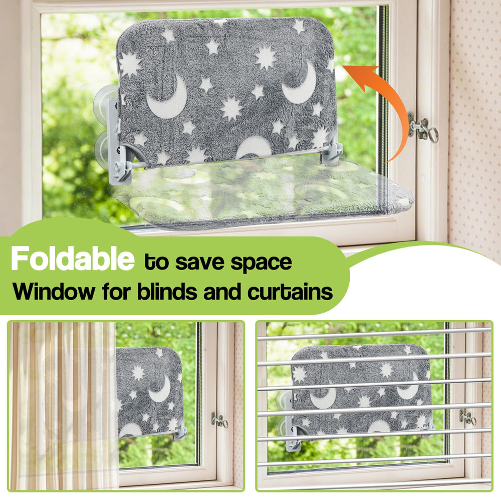 Essovee hamaca-ventana con luz nocturna, ideal para observar el exterior.