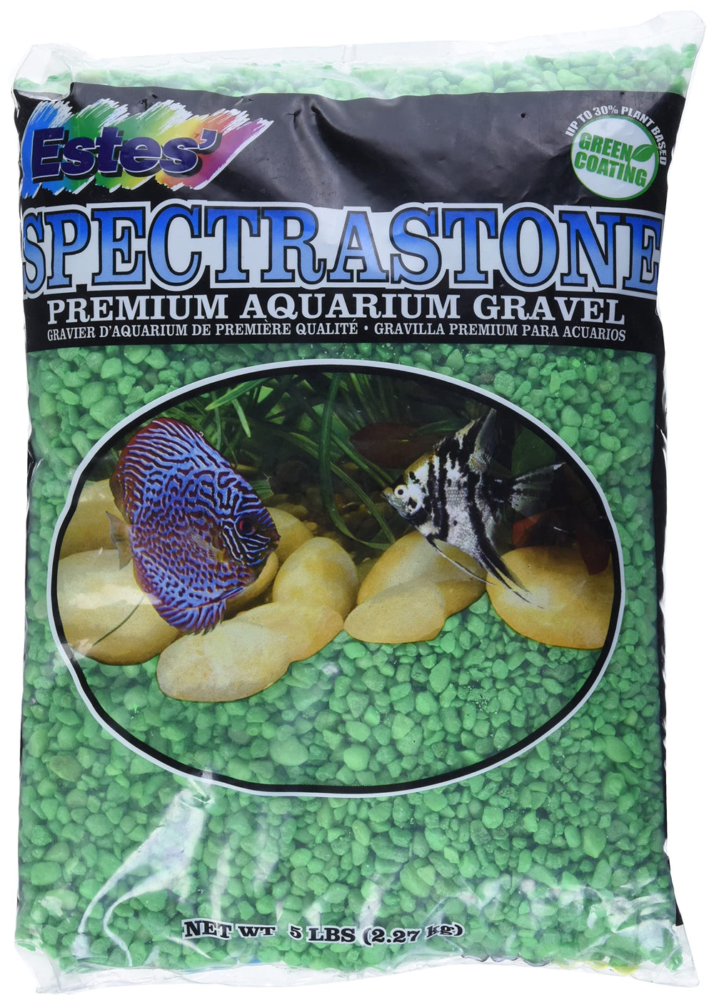 Estes Permaglo verde, bolsa de grava para acuario, sin alterar el pH.