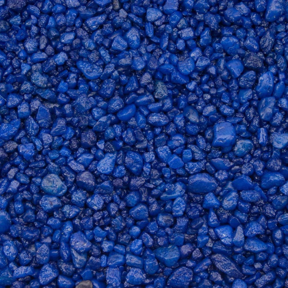Estes Spectrastone gravilla azul para acuario, segura para agua dulce y mejora la estética