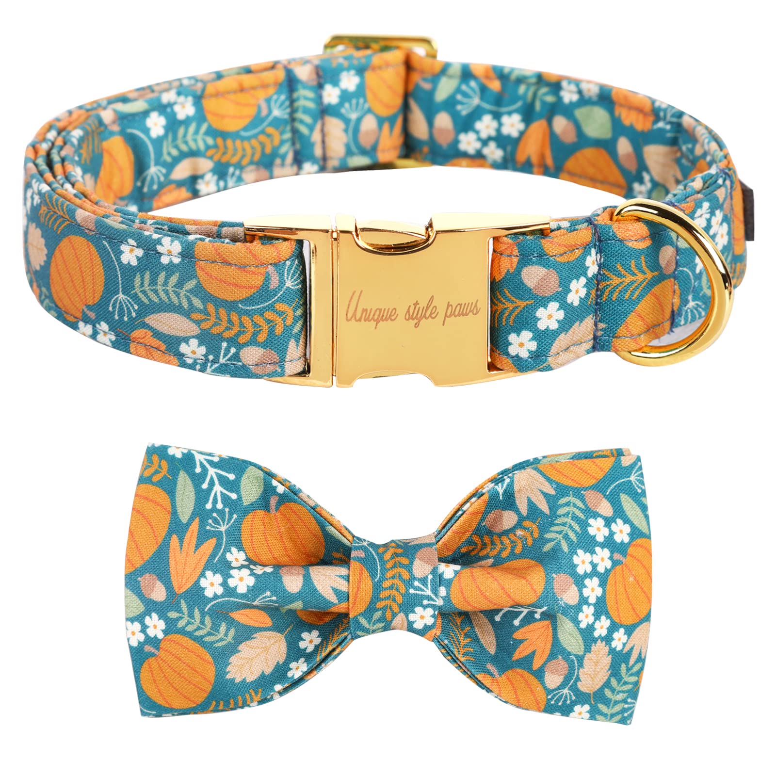 Collar estio unico patas para noche de brujas con lazo calabaza en algodon suave