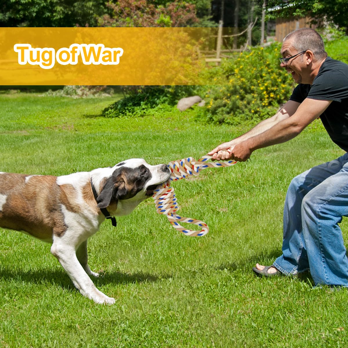 ETACCU juego de cuerda para uso diario seguro para perros grandes