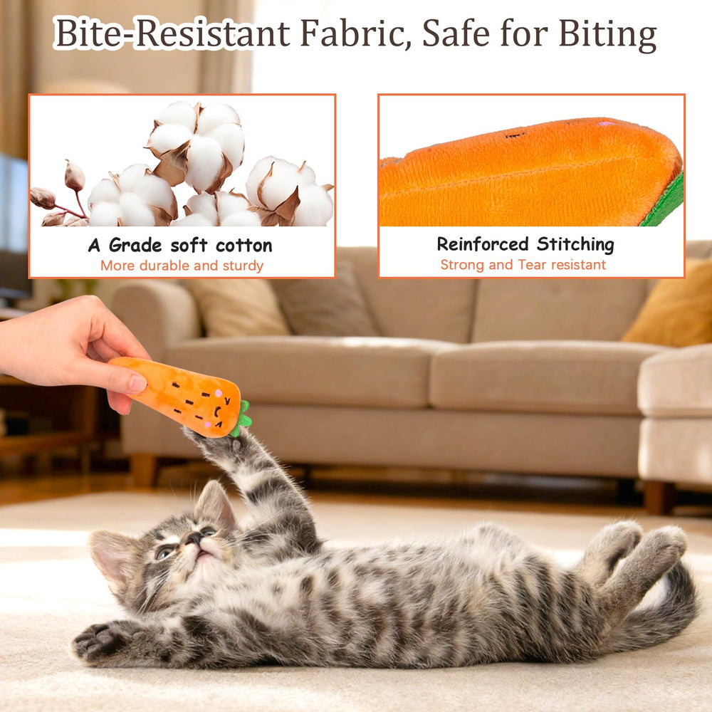 ETEKYER Juguete para gato Berenjena, juego interactivo y colorido