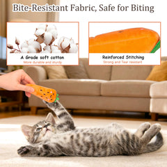 ETEKYER Juguete para gato Berenjena, juego interactivo y colorido