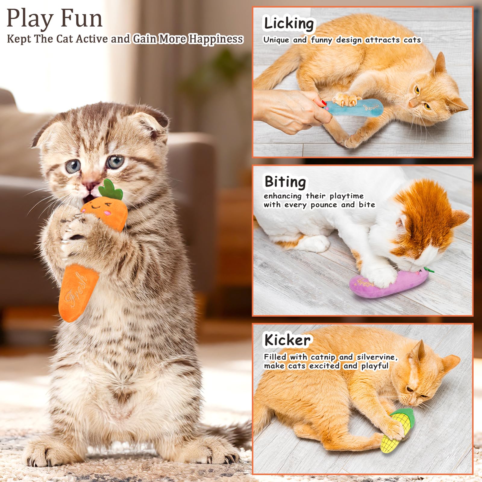 ETEKYER Juguete para gato Chile, fomenta caza y actividad