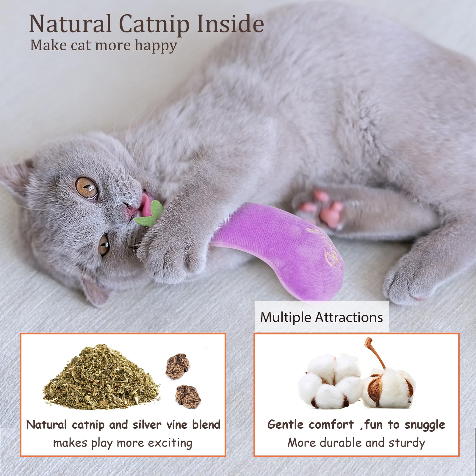 ETEKYER Juego de verduras para gato, variedad de colores y estimulación mental