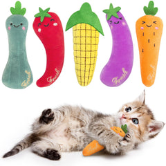 ETEKYER Juguete para gato Zanahoria con catnip, estimula juego activo